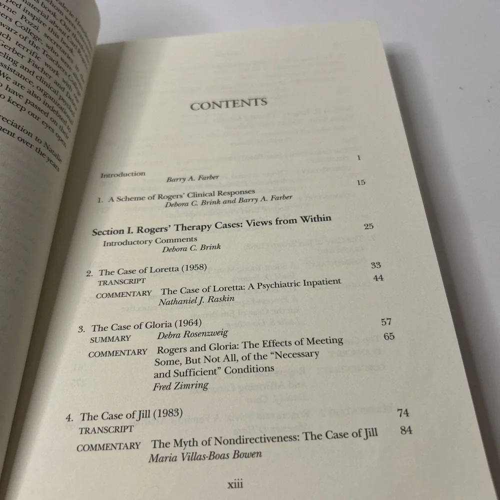 THE PSYCHOTHERAPY OF CARL ROGERS: CASES AND COMMENTARY By Barry A. Farber